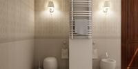 Дизайн интерьера. Ванная комната, ракурс №2. 3-D визуализация.