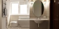 Дизайн интерьера. Ванная комната, ракурс №3. 3-D визуализация.