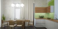 Дизайн интерьера. 3-D визуализация. Кухня