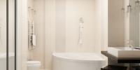 Дизайн интерьера. Ванная комната, ракурс №3. 3-D визуализация.